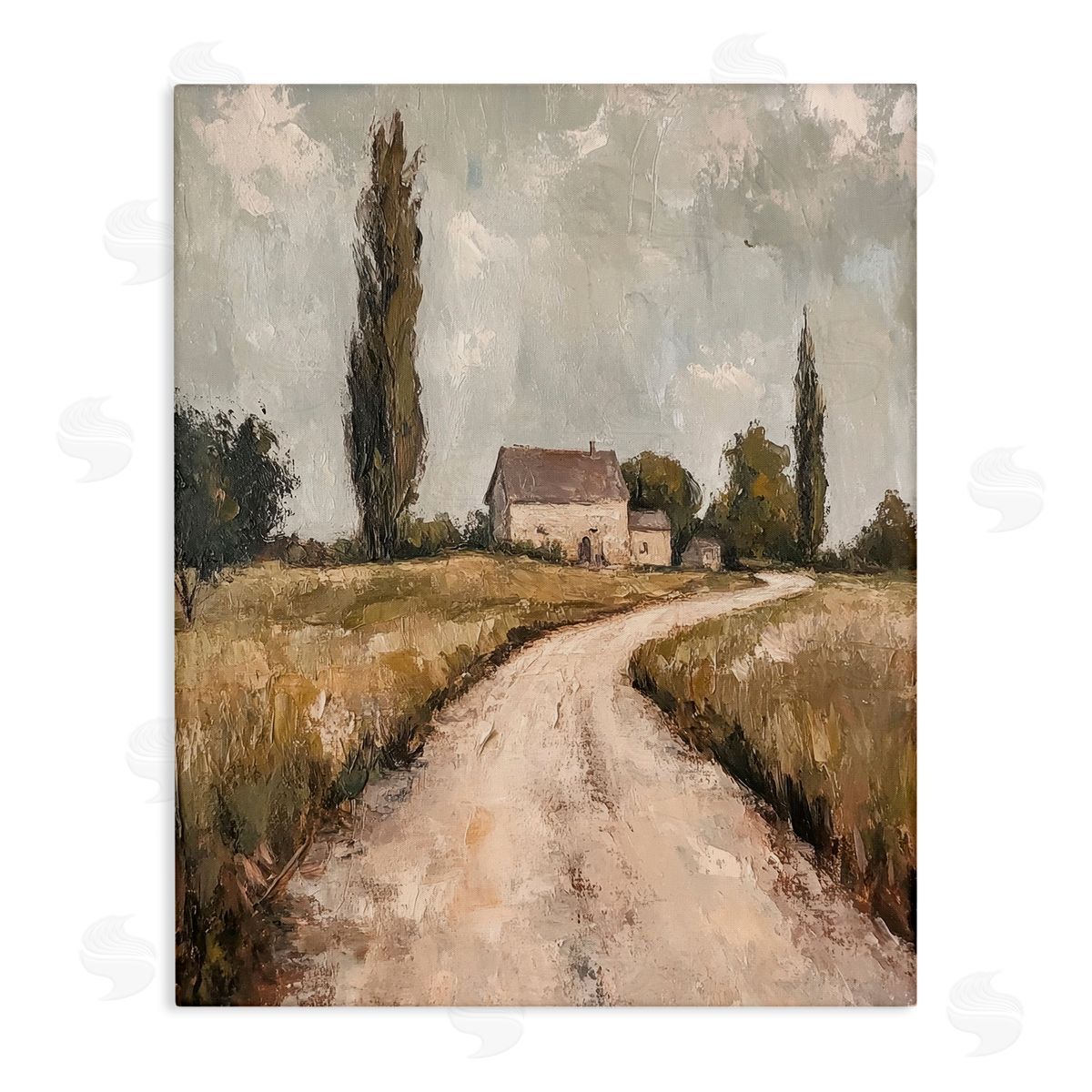 Painterly Quiet Country Canvas Wall Art, Home Decor by Petal Prints Design