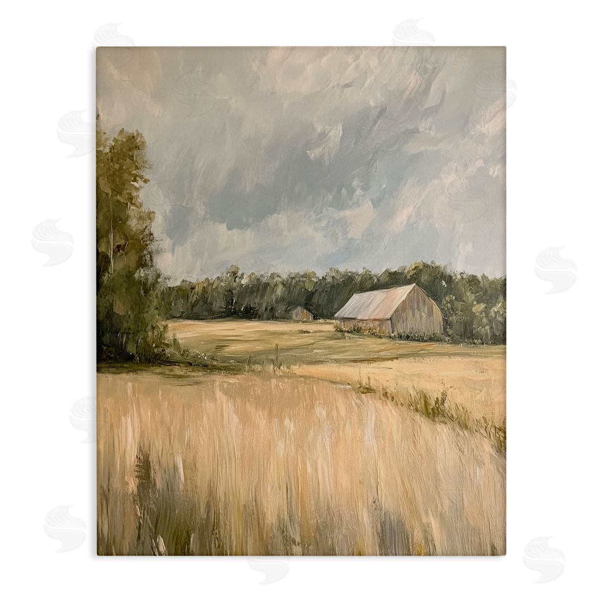 Natural Farm's Wispy Grasses Canvas Wall Art, Home Decor by Petal Prints Design