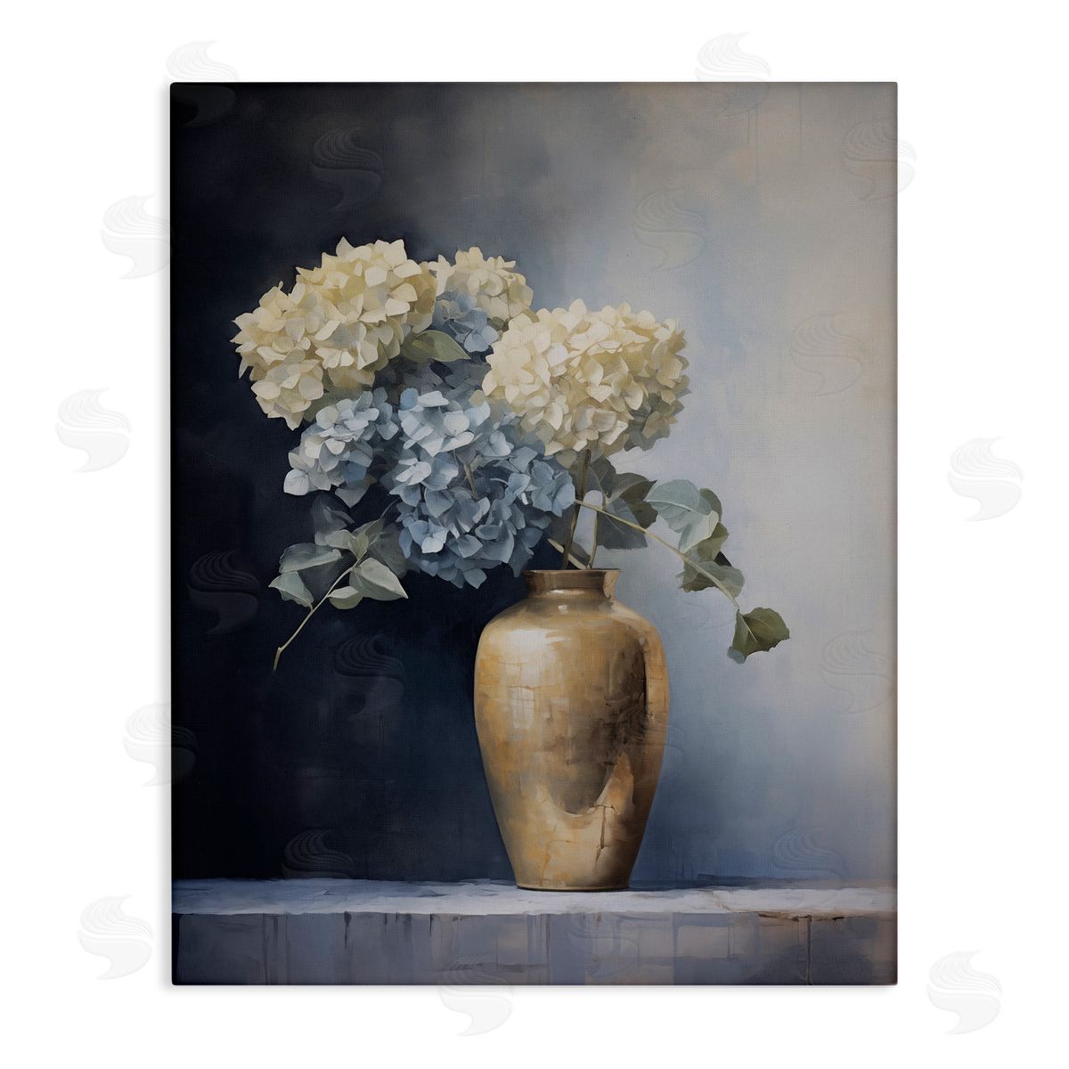 Subtle Hydrangeas in Vase Canvas Wall Art, Home Decor by Arlington Prints