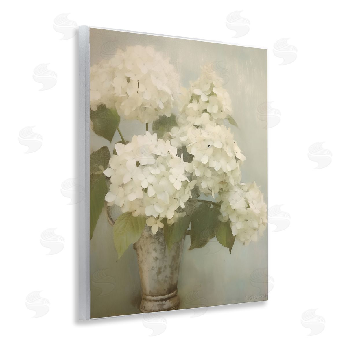 Faded Country Hydrangeas Wood Plaque Wall Art, Home Decor by Arlington Prints