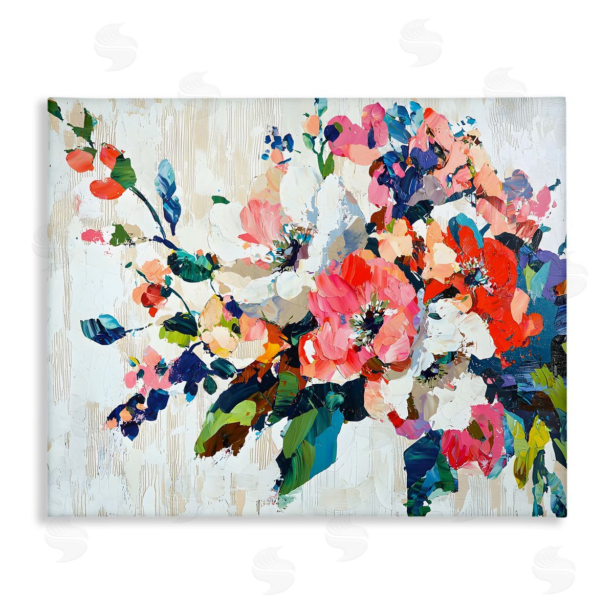 Abstract Flower Blooming Branch Canvas Wall Art, Home Decor by Franklyn Gregory