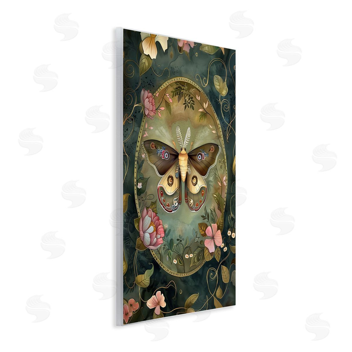 Ornate Victorian Moth Wood Plaque Wall Art, Home Decor by The Dutch Lady