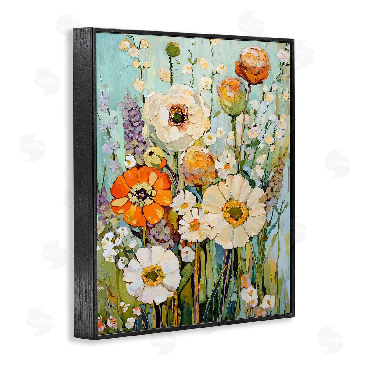 Woodland Inspiration Florals Black Frame Print Wall Art, Home Decor by Franklyn Gregory