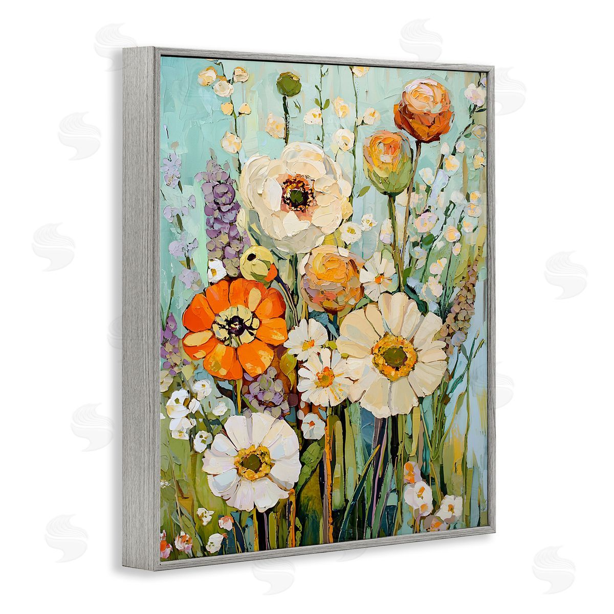 Woodland Inspiration Florals Grey Frame Print Wall Art, Home Decor by Franklyn Gregory