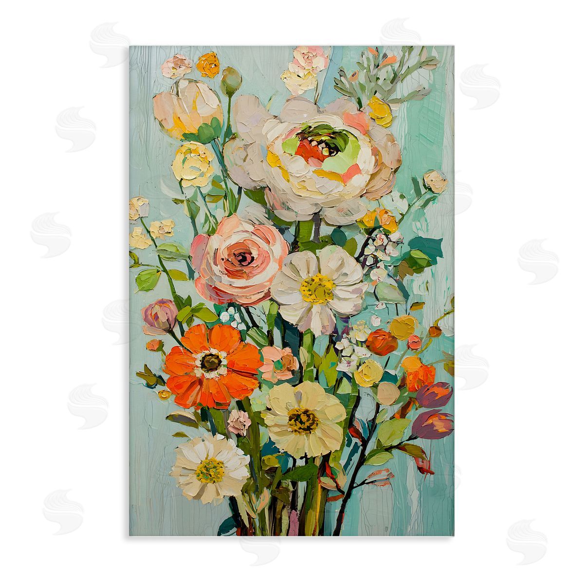 Flowers On A Whim Canvas Wall Art, Home Decor by Franklyn Gregory