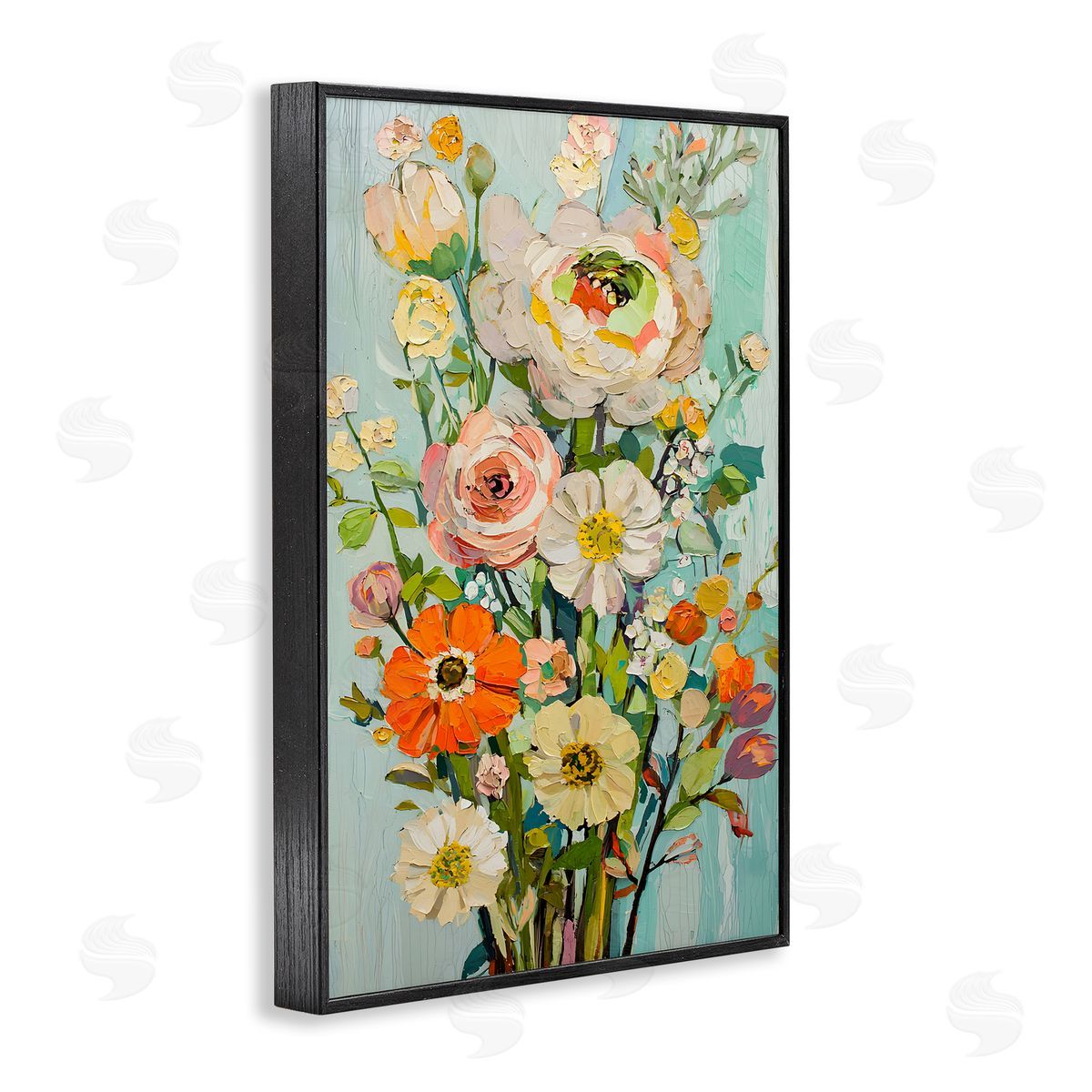 Flowers On A Whim Black Frame Print Wall Art, Home Decor by Franklyn Gregory