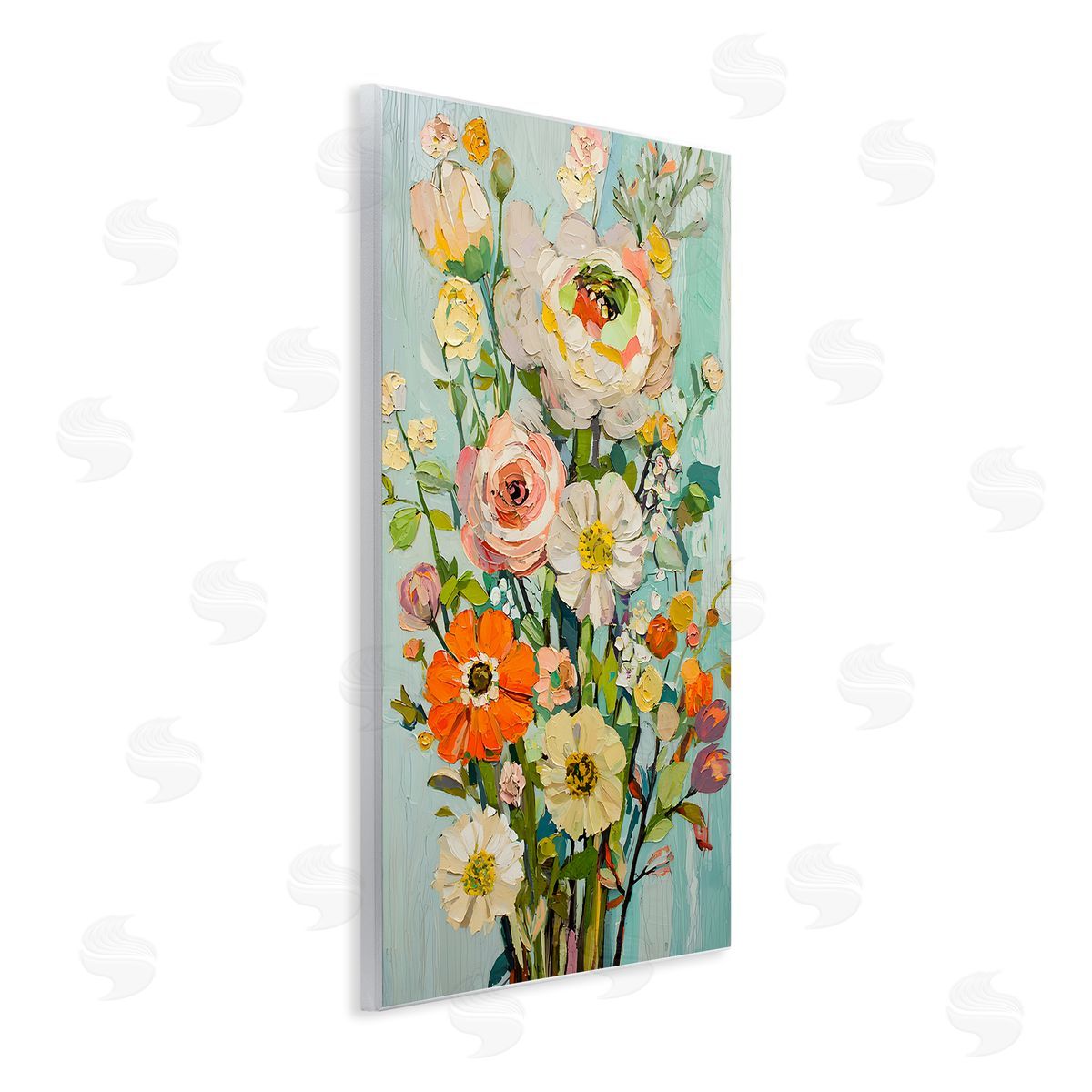 Flowers On A Whim Wood Plaque Wall Art, Home Decor by Franklyn Gregory