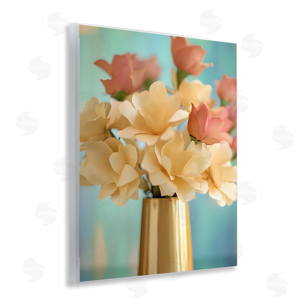 Modern Day Floral Bouquet Wood Plaque Wall Art, Home Decor by Franklyn Gregory
