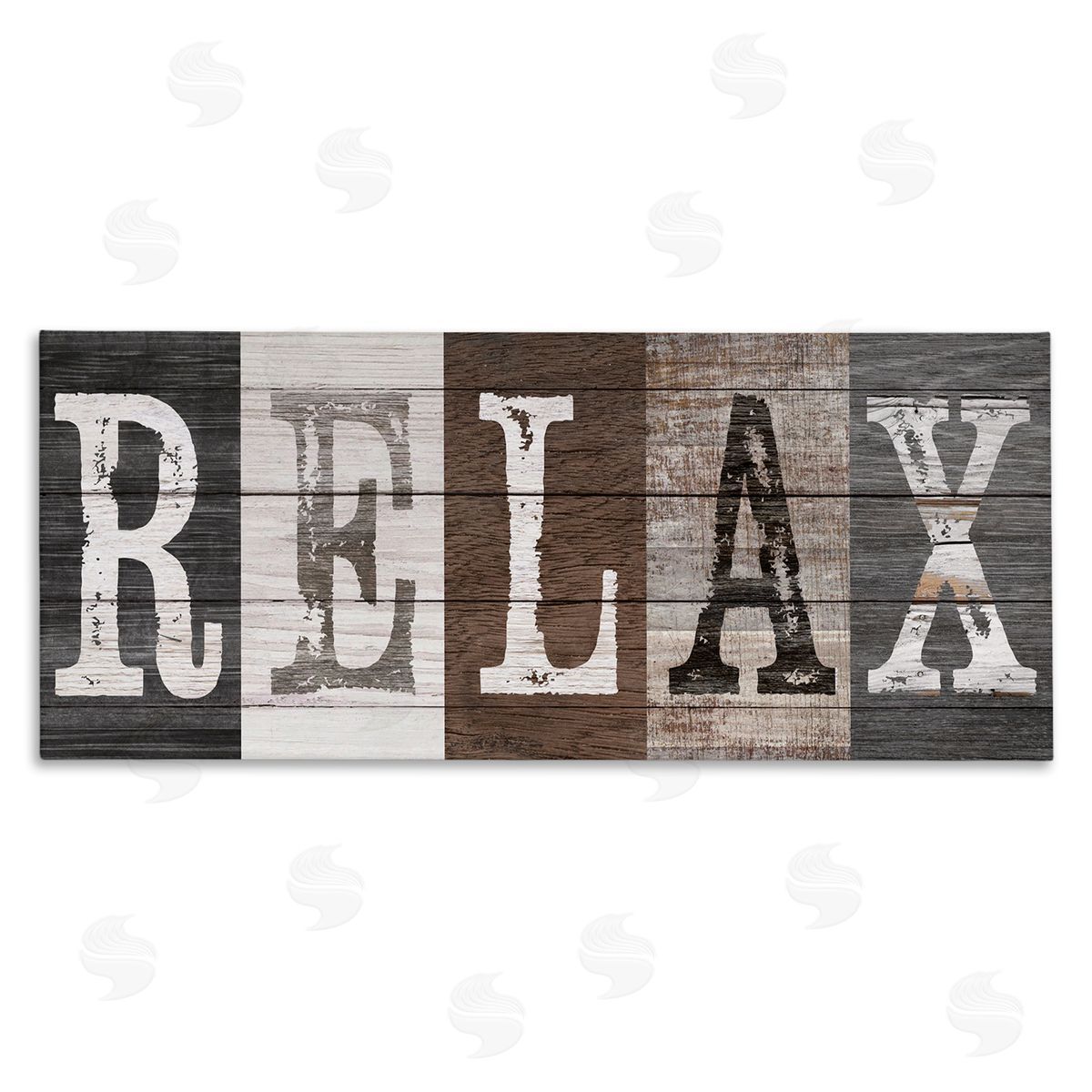 Rustic Bathroom Relax Letters Canvas Wall Art, Home Decor by Susan Arnot