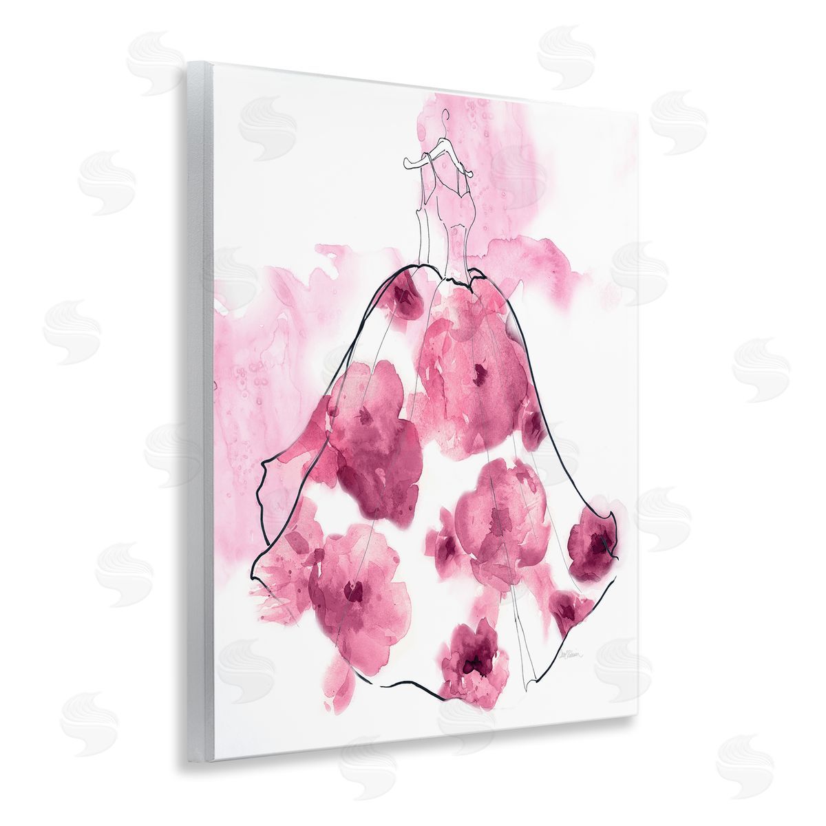 Alluring Flower Dress Abstraction Wood Plaque Wall Art, Home Decor by Carol Robinson