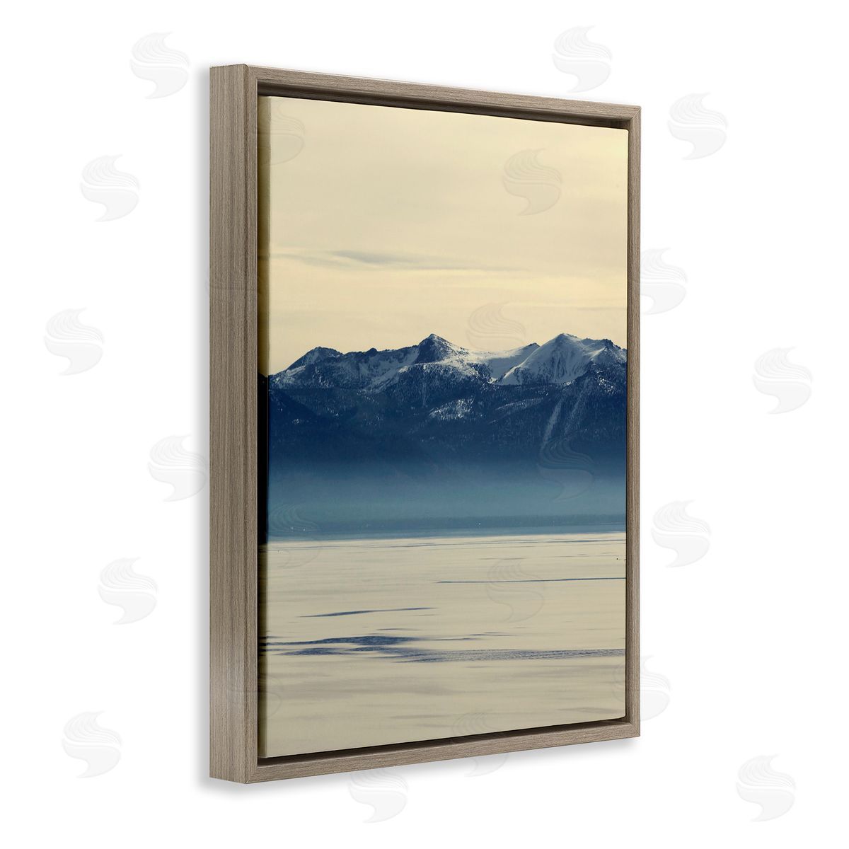 North Shore Landscape Brown Floating Frame Canvas Wall Art, Home Decor by Gemma Bardot