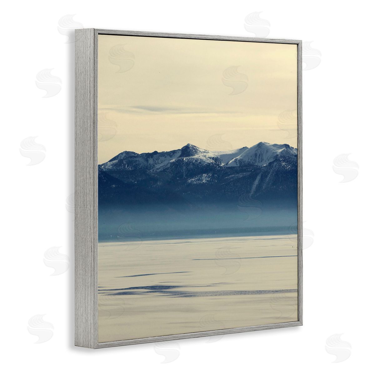 North Shore Landscape Grey Frame Print Wall Art, Home Decor by Gemma Bardot