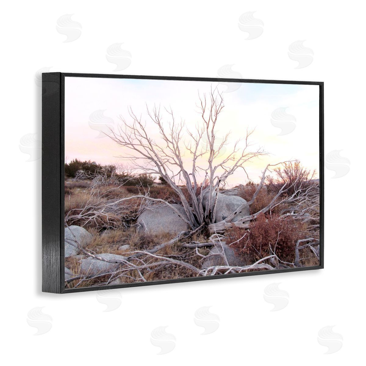 Rocky Foothills Terrain Black Frame Print Wall Art, Home Decor by Gemma Bardot