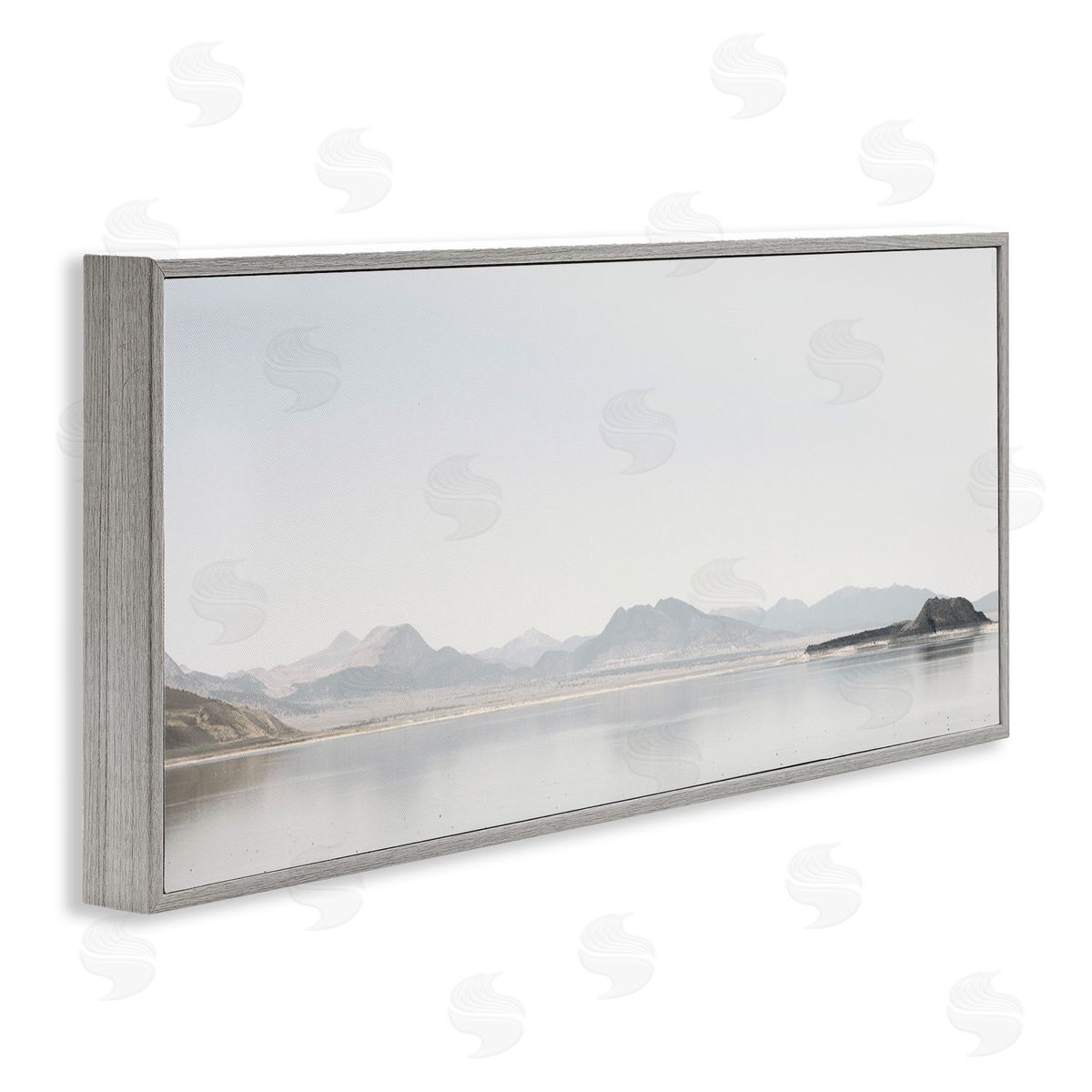 Misty Morning Mountain Grey Frame Print Wall Art, Home Decor by Gemma Bardot