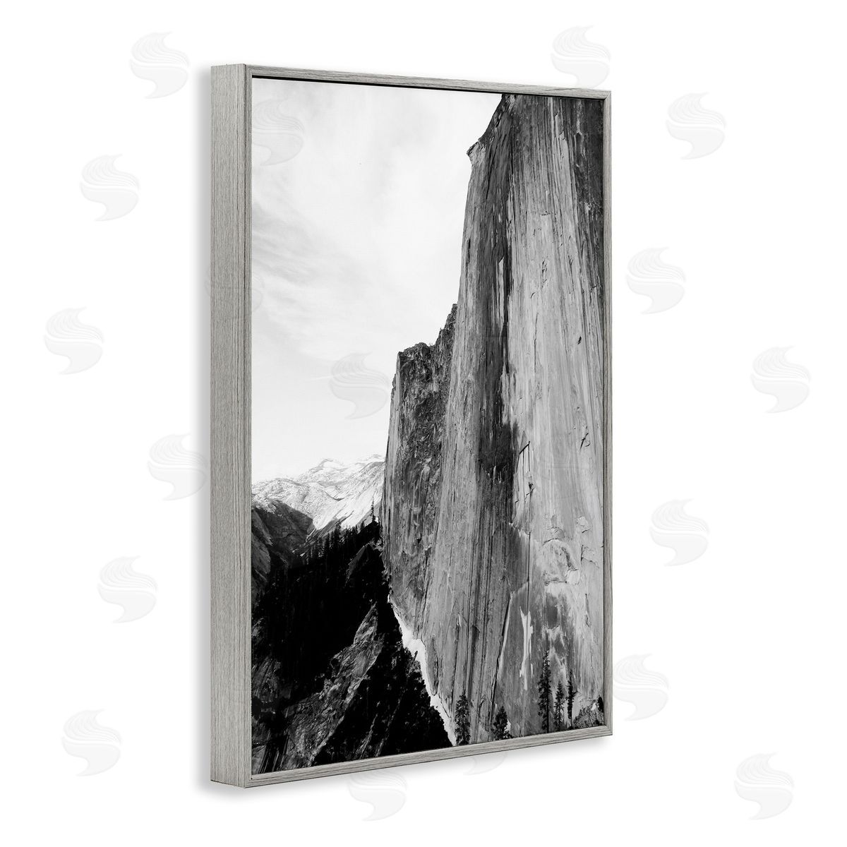 Tall Natural Cliff at Yosemite Grey Frame Print Wall Art, Home Decor by Gemma Bardot