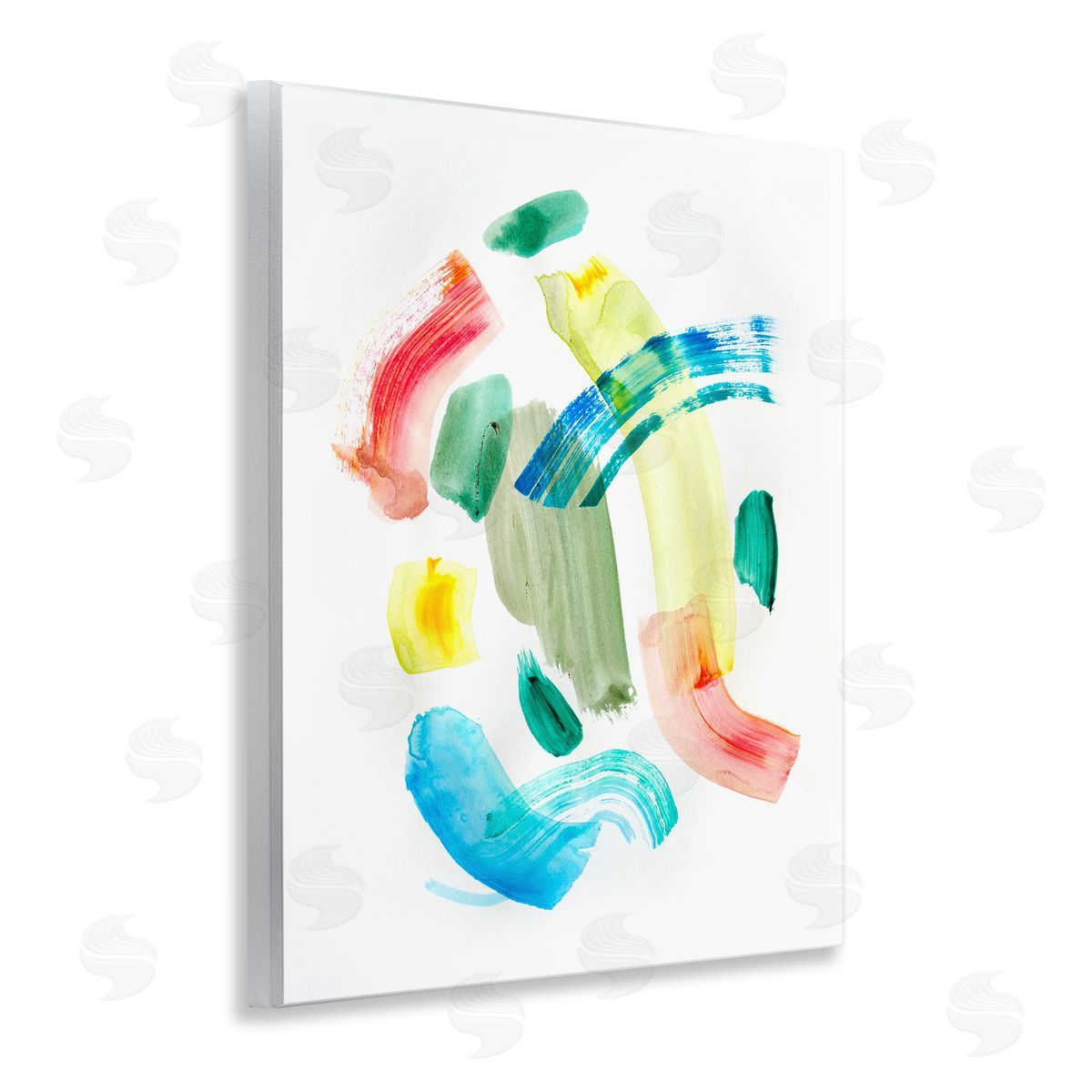 Curved Retro Abstraction Wood Plaque Wall Art, Home Decor by Gemma Bardot