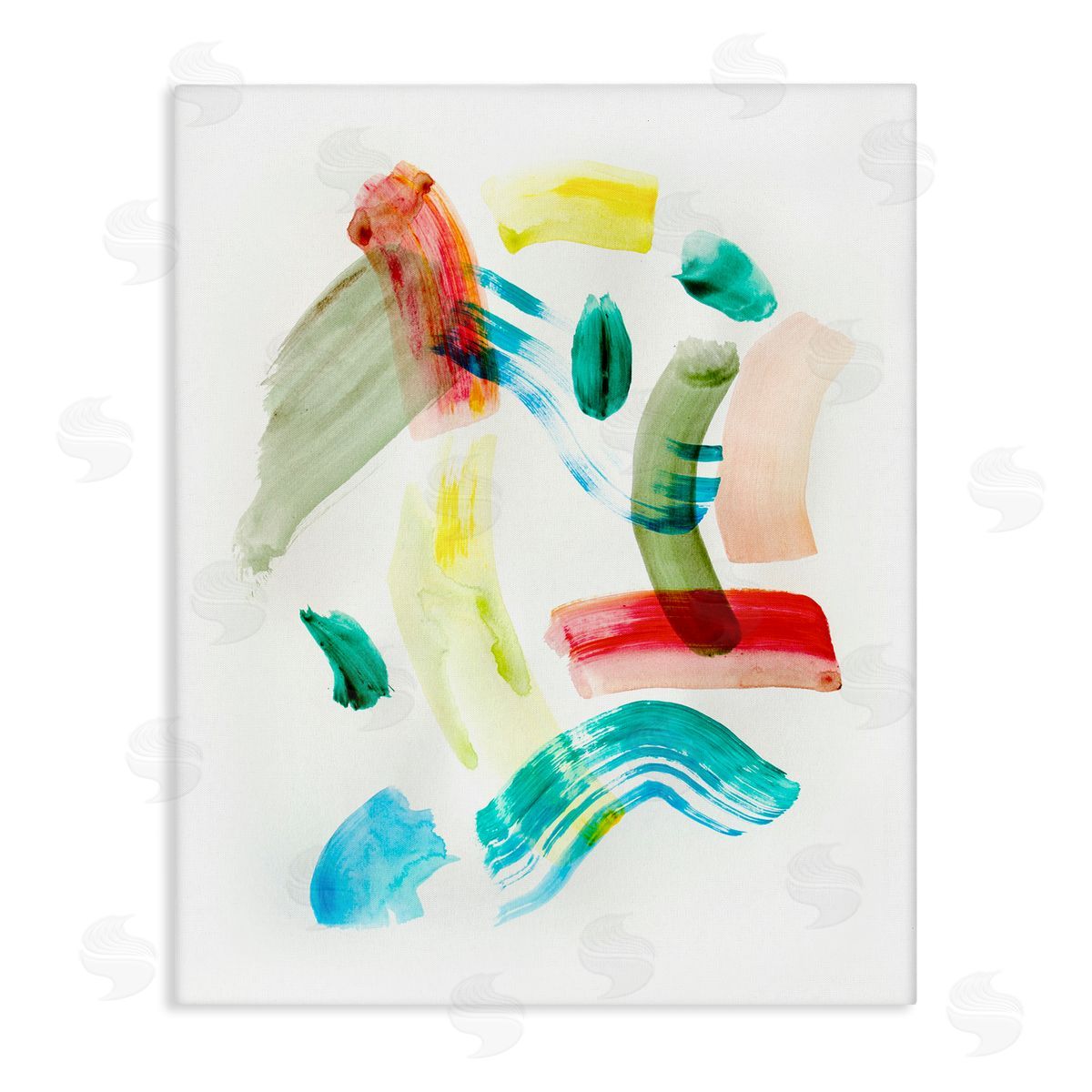 Modern Curved Brush Strokes Canvas Wall Art, Home Decor by Gemma Bardot