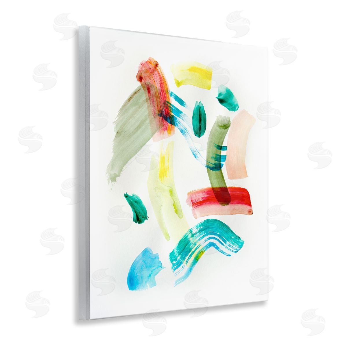Modern Curved Brush Strokes Wood Plaque Wall Art, Home Decor by Gemma Bardot