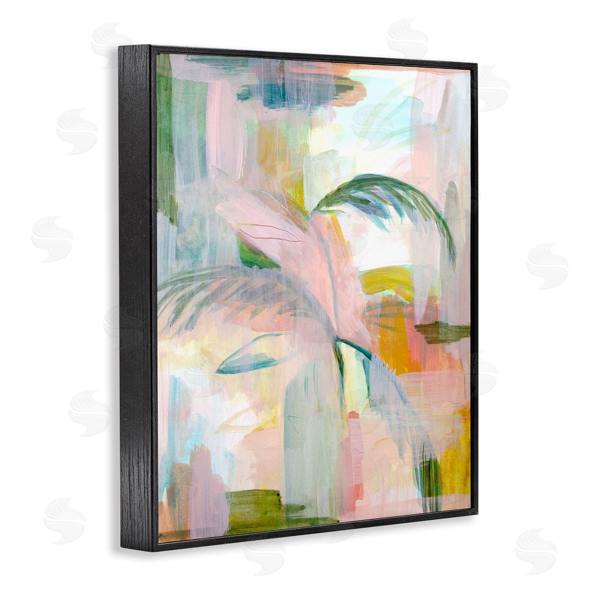 Palm City Abstraction Black Frame Print Wall Art, Home Decor by Gemma Bardot
