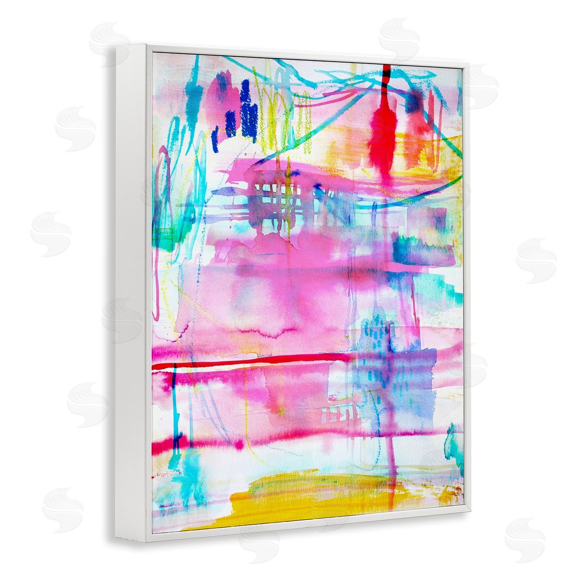 Picnic Party Composition White Frame Print Wall Art, Home Decor by Gemma Bardot