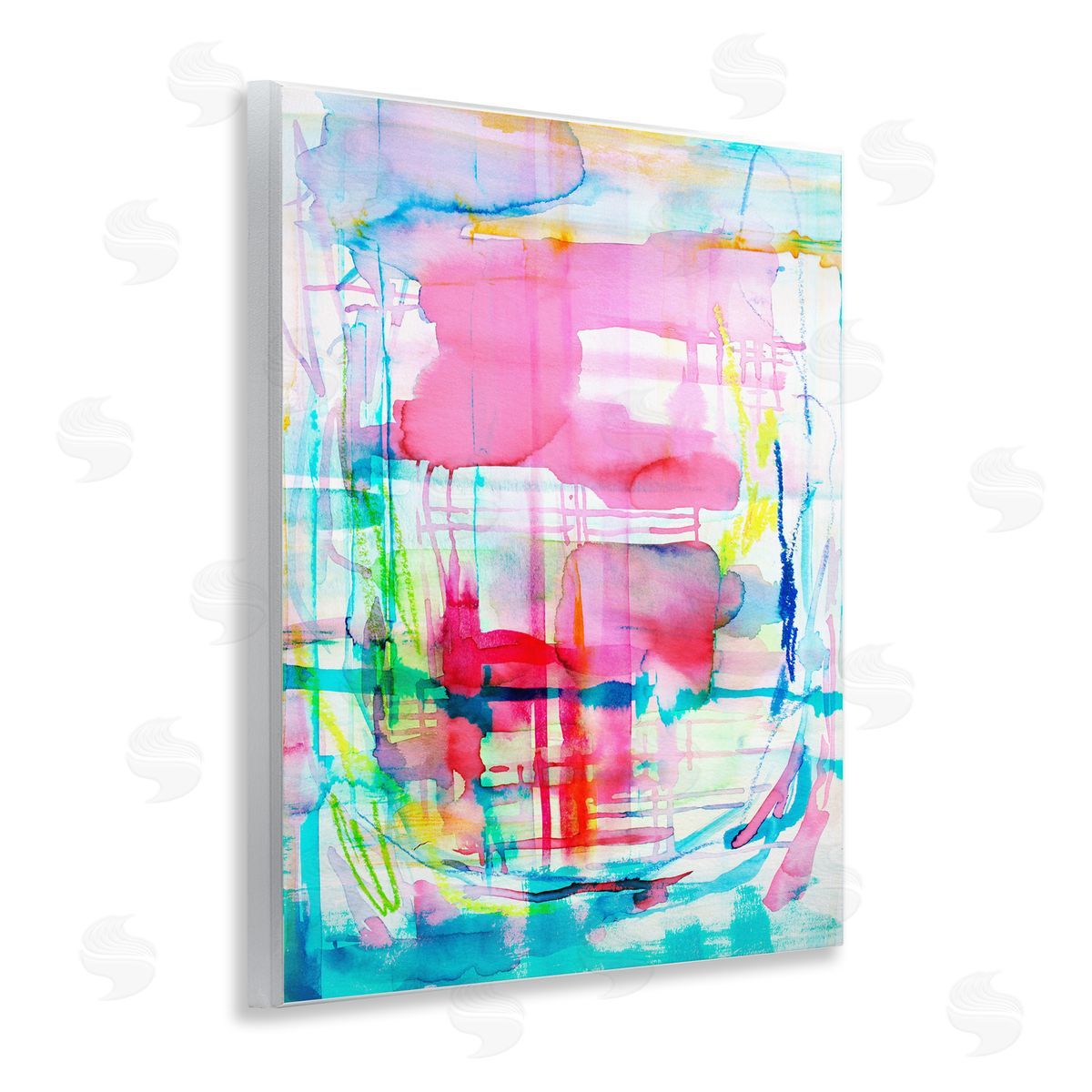 Vivid Watercolor Abstraction Wood Plaque Wall Art, Home Decor by Gemma Bardot