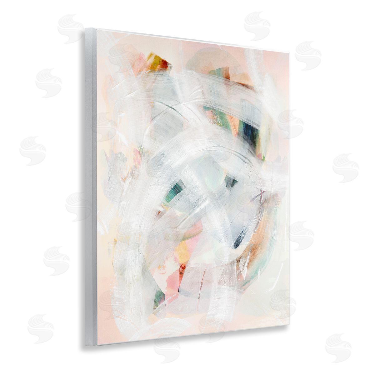 Soft Abstraction with Curved Lines Wood Plaque Wall Art, Home Decor by Gemma Bardot
