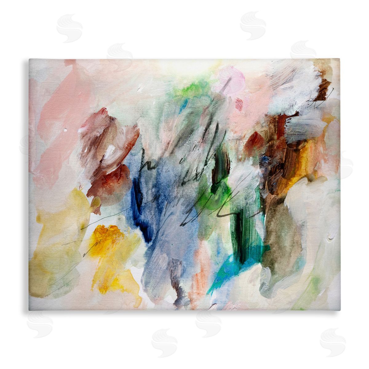 Earthy Pitter Patter Abstract Canvas Wall Art, Home Decor by Gemma Bardot