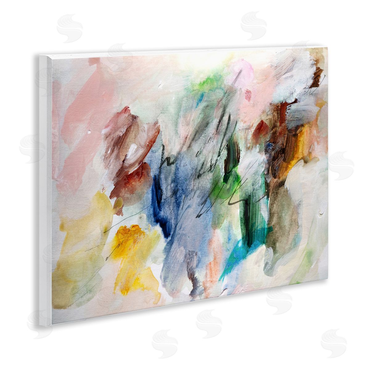 Earthy Pitter Patter Abstract Wood Plaque Wall Art, Home Decor by Gemma Bardot