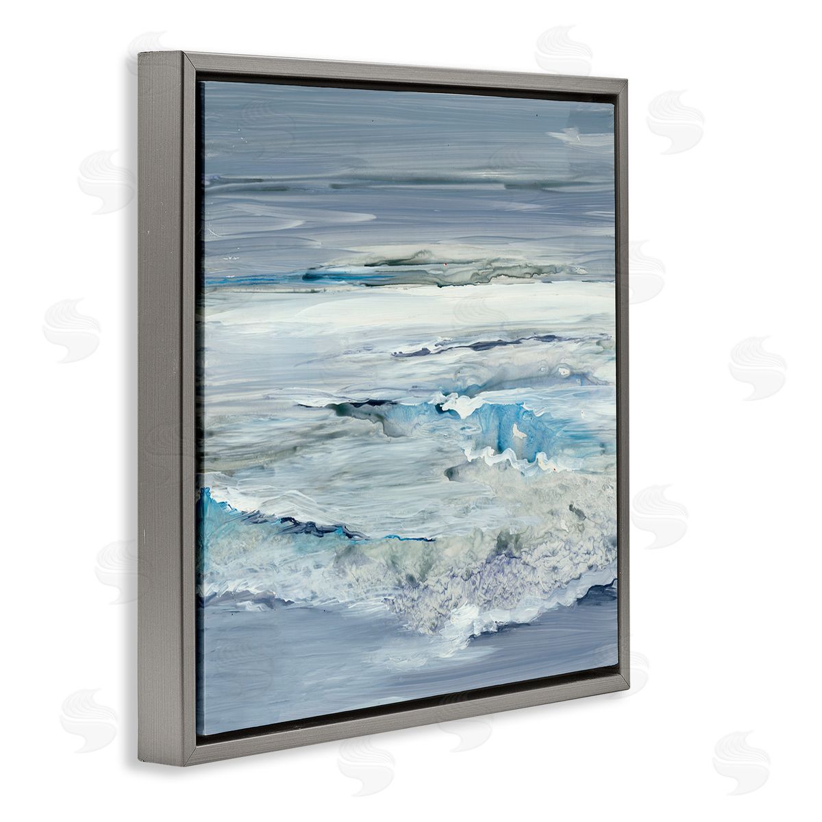 Lera Abstract Folded Wave Ripples Canvas Wall Art Print
