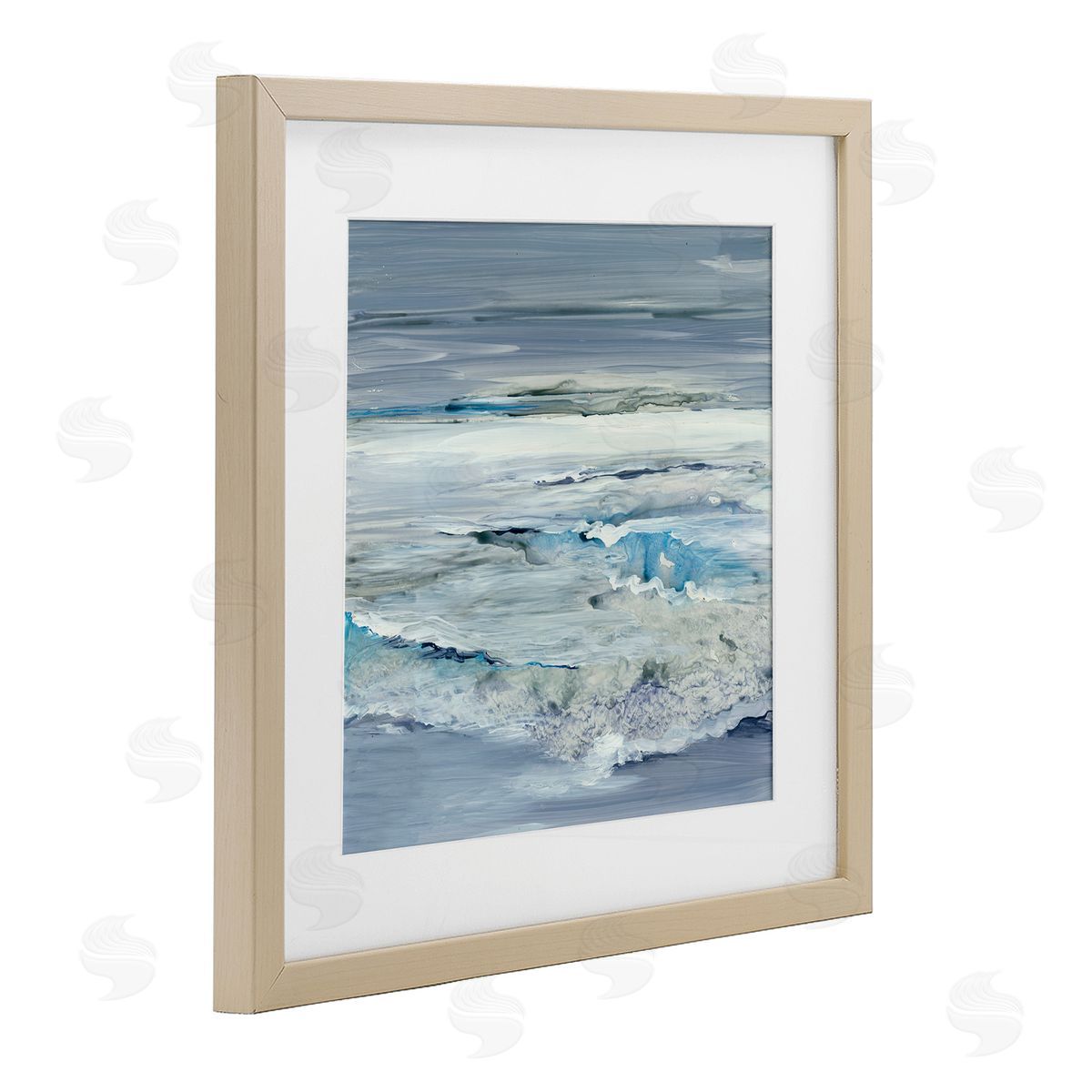 Lera Abstract Folded Wave Ripples Canvas Wall Art Print