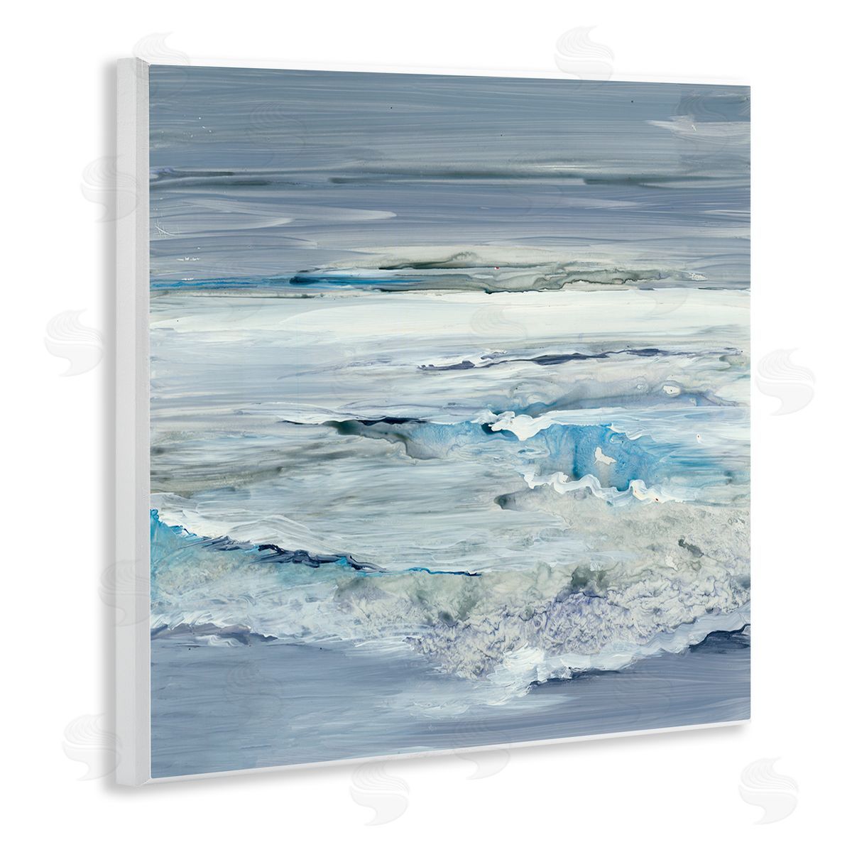 Lera Abstract Folded Wave Ripples Canvas Wall Art Print