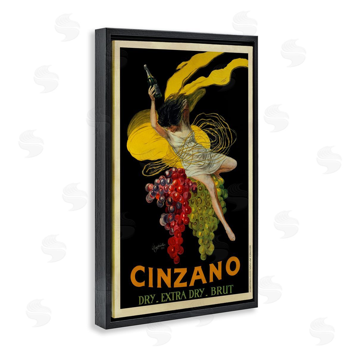 Marcello Nizzoli Vintage Wine Poster with Grapes Canvas Wall Art Print