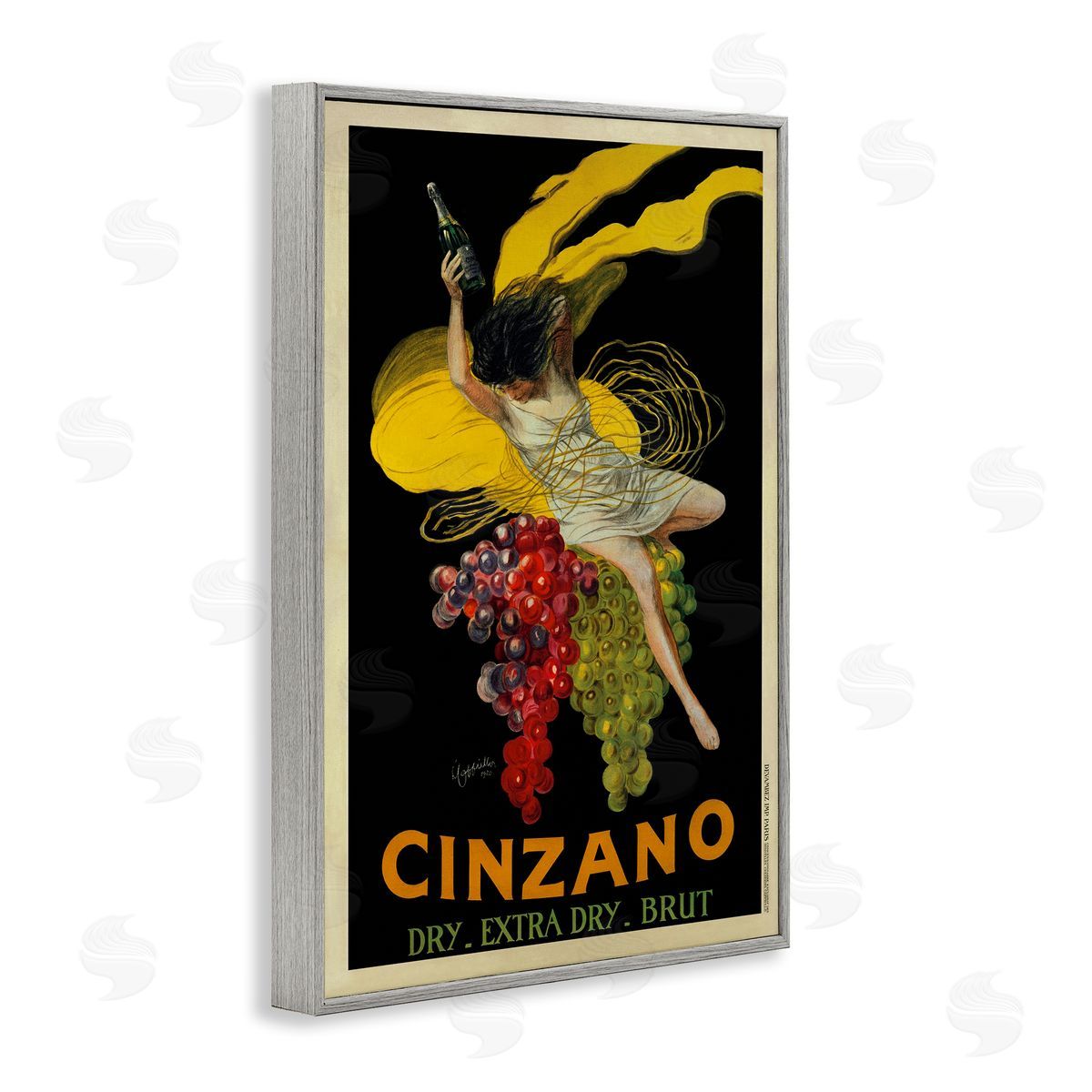 Marcello Nizzoli Vintage Wine Poster with Grapes Canvas Wall Art Print
