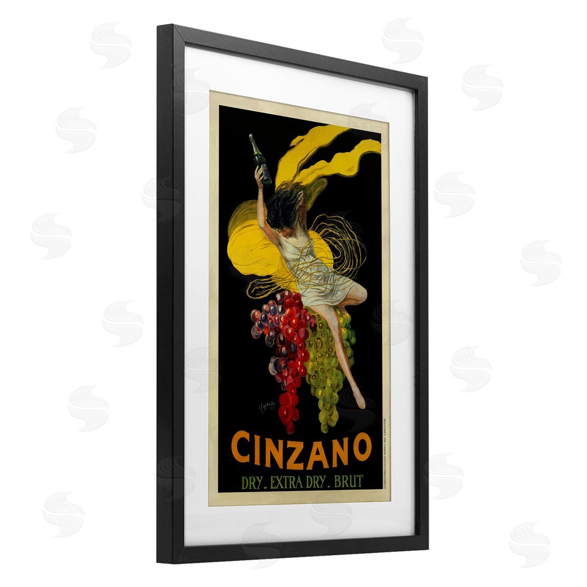 Marcello Nizzoli Vintage Wine Poster with Grapes Canvas Wall Art Print