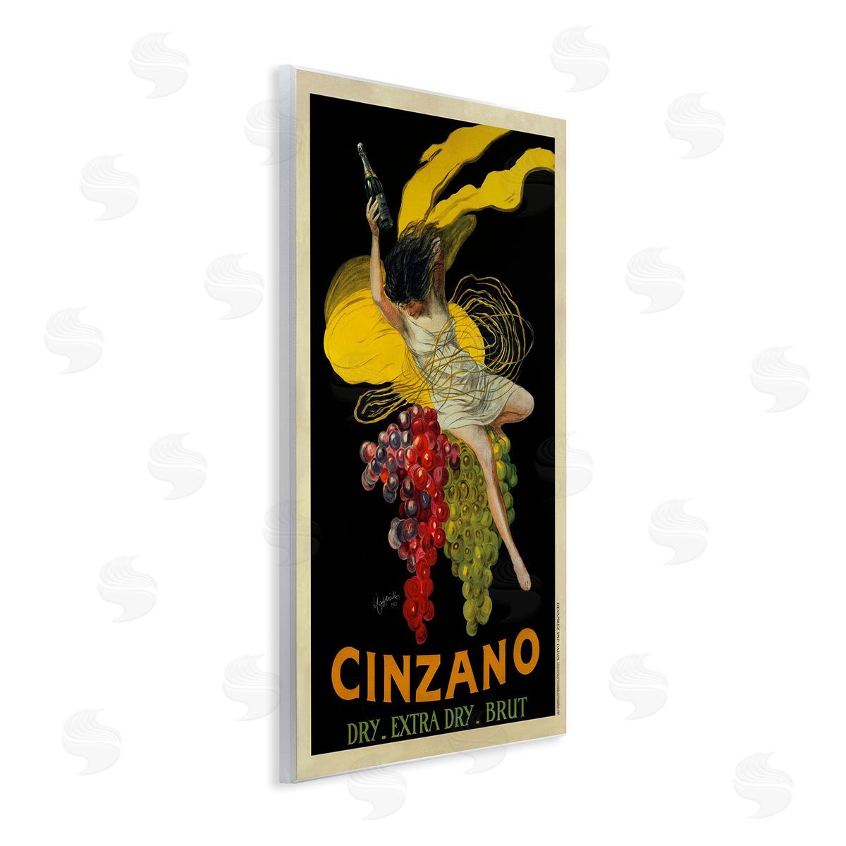 Marcello Nizzoli Vintage Wine Poster with Grapes Canvas Wall Art Print