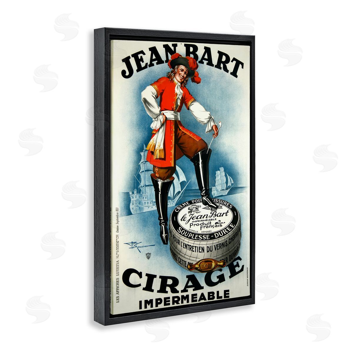 Marcus Jules Antique Shoe Wax Advertisement Canvas Wall Art Print