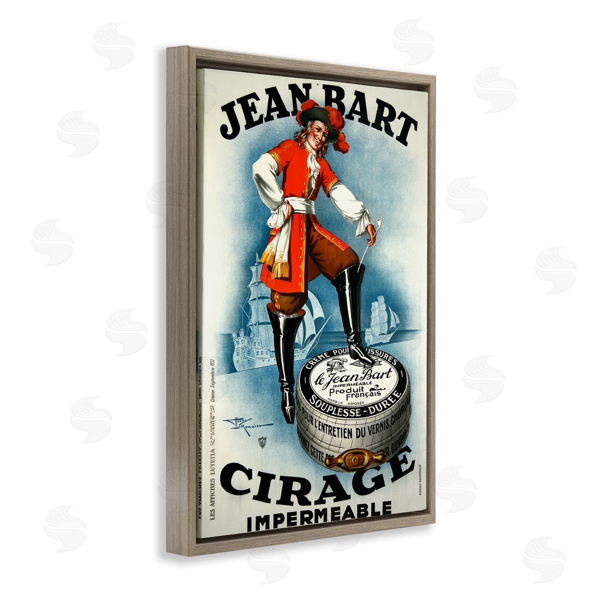 Marcus Jules Antique Shoe Wax Advertisement Canvas Wall Art Print