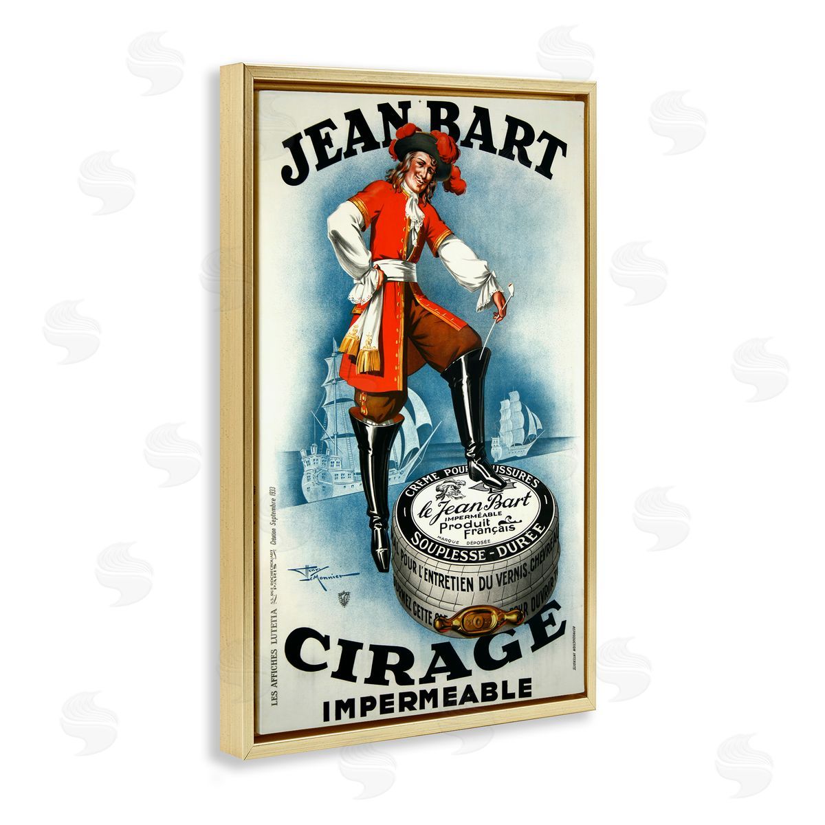 Marcus Jules Antique Shoe Wax Advertisement Canvas Wall Art Print