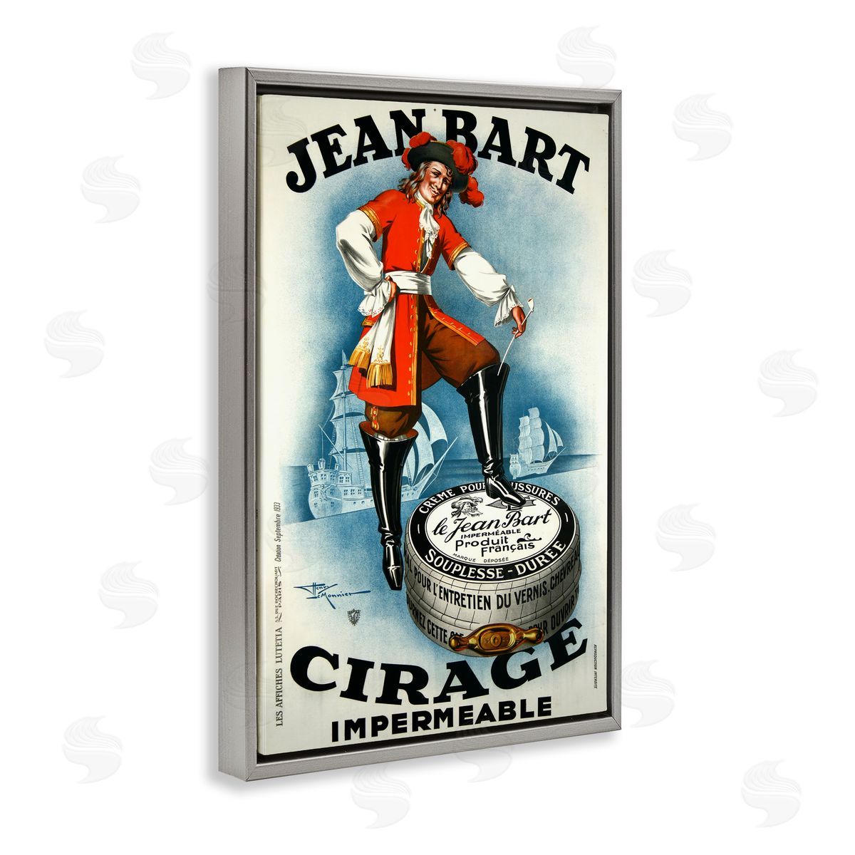 Marcus Jules Antique Shoe Wax Advertisement Canvas Wall Art Print