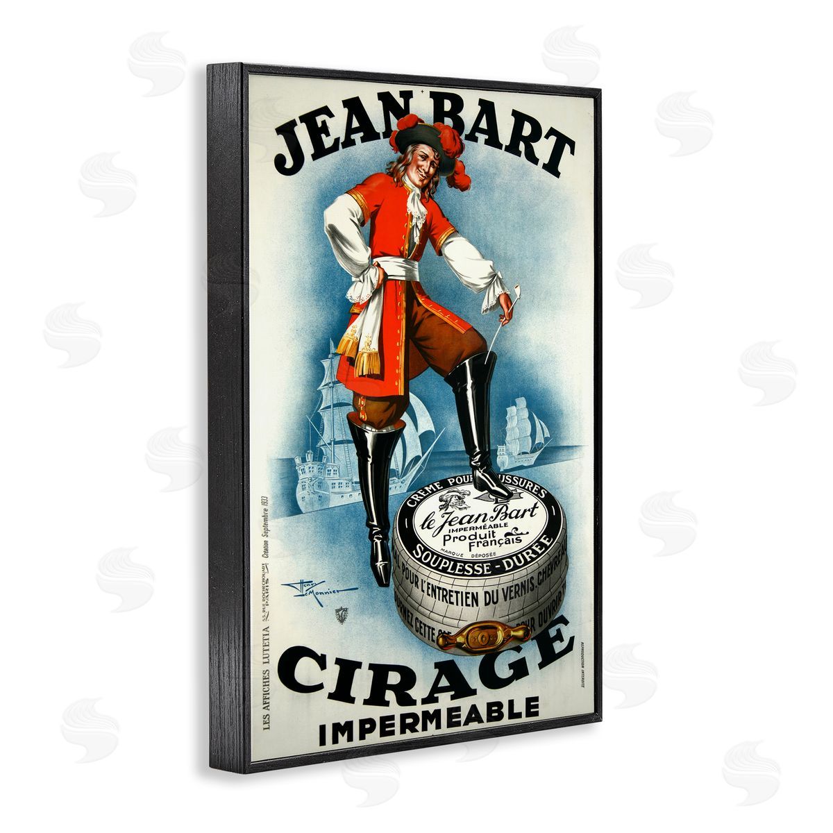 Marcus Jules Antique Shoe Wax Advertisement Canvas Wall Art Print