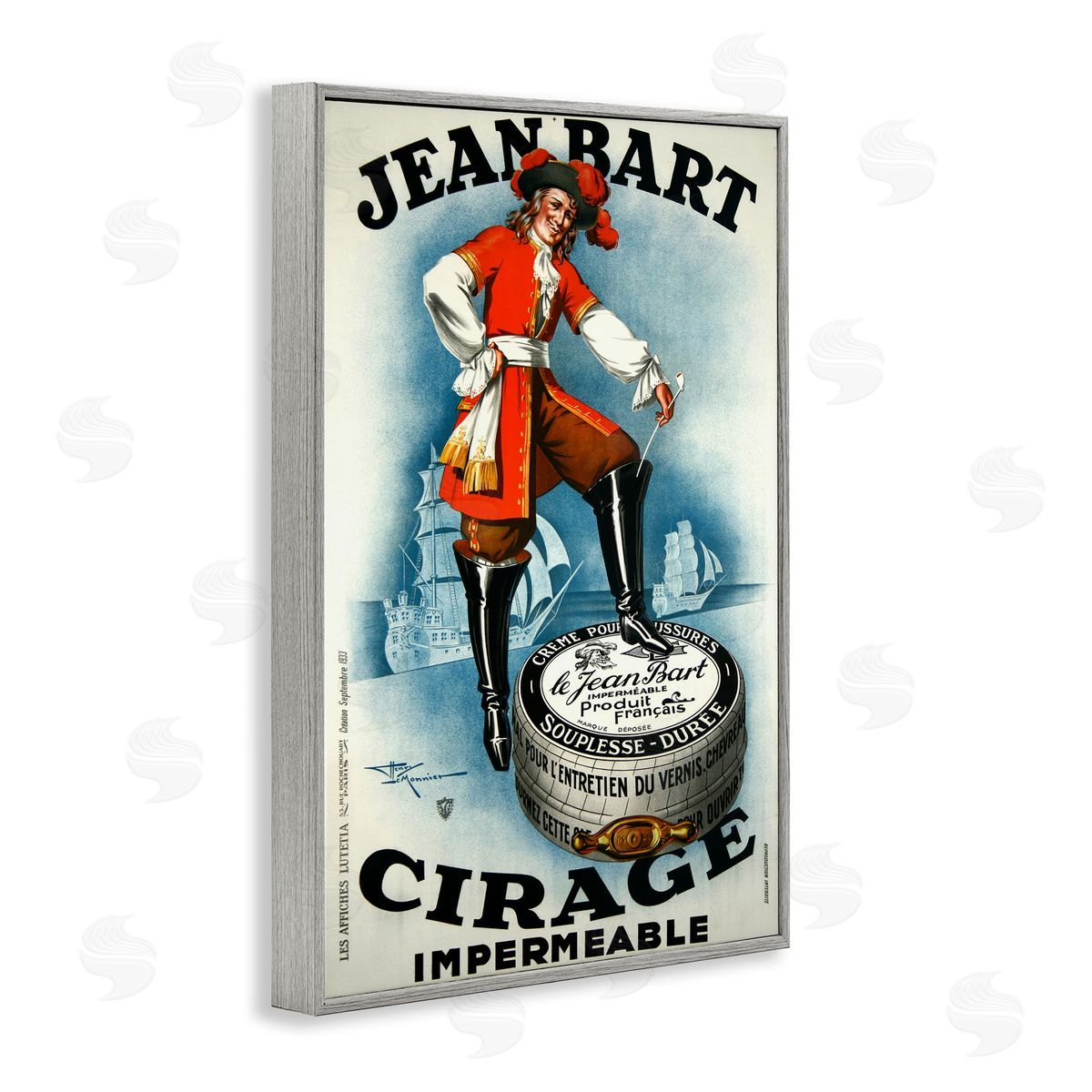 Marcus Jules Antique Shoe Wax Advertisement Canvas Wall Art Print