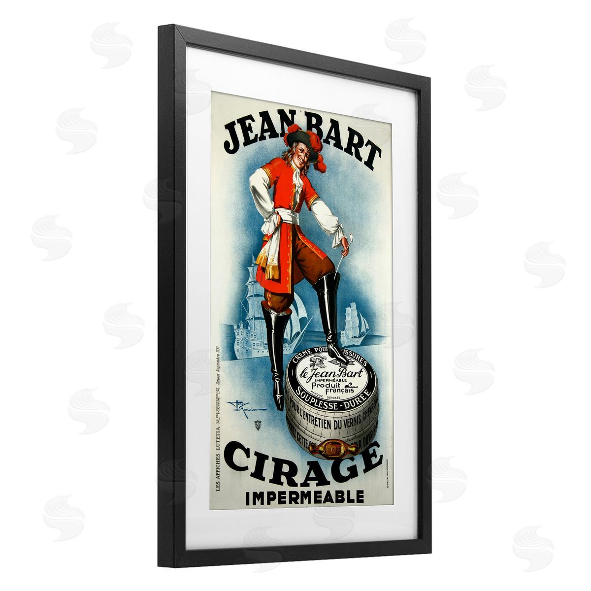 Marcus Jules Antique Shoe Wax Advertisement Canvas Wall Art Print
