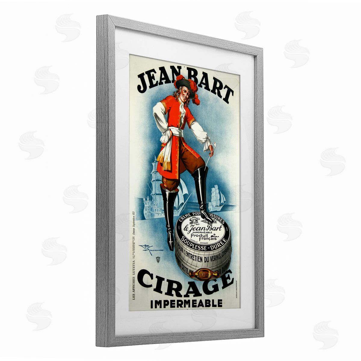 Marcus Jules Antique Shoe Wax Advertisement Canvas Wall Art Print