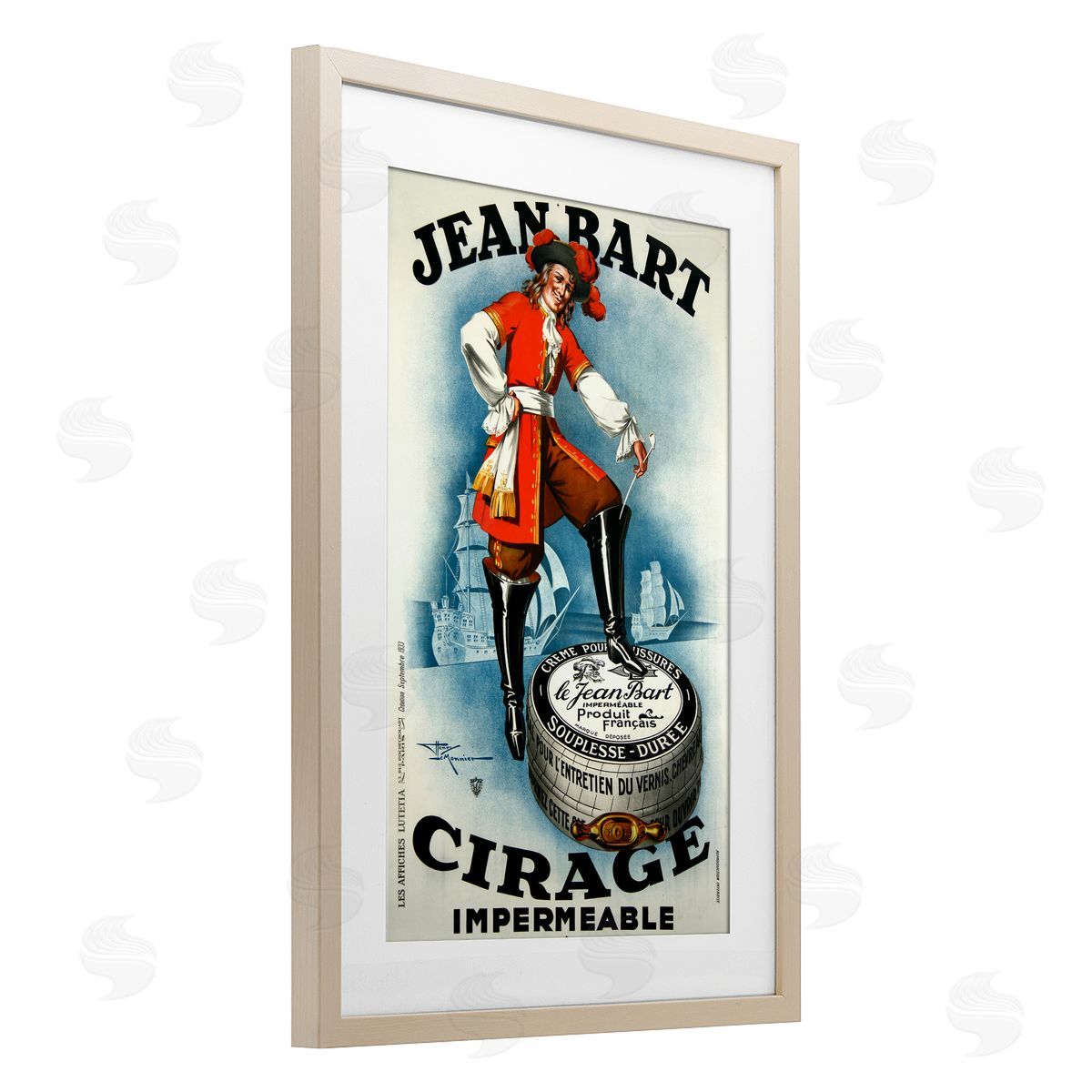 Marcus Jules Antique Shoe Wax Advertisement Canvas Wall Art Print
