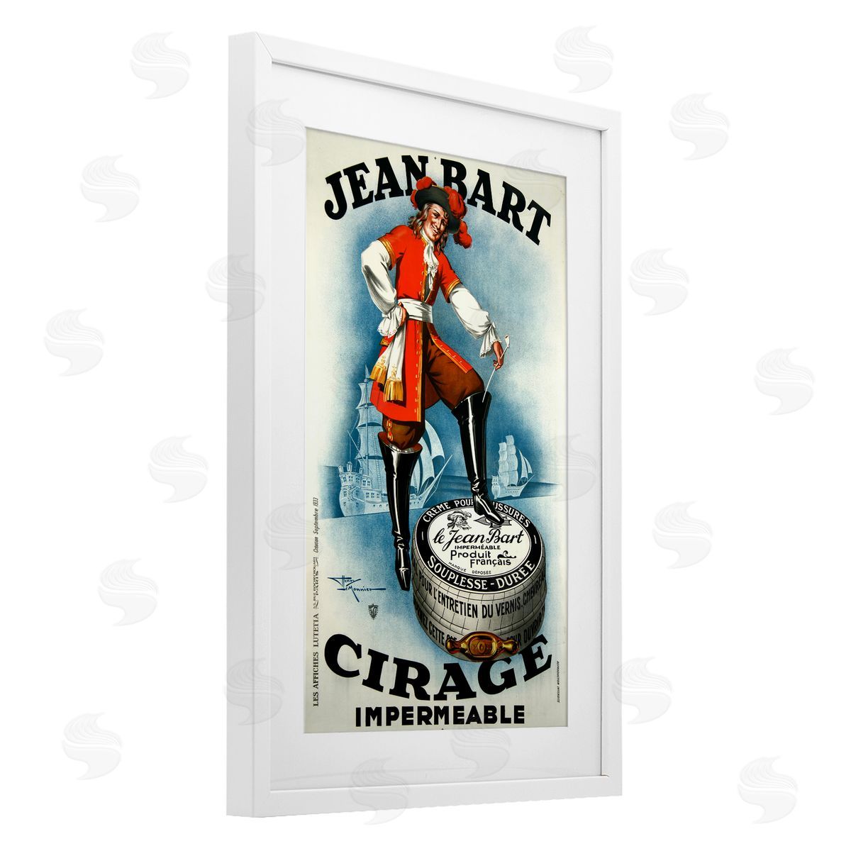 Marcus Jules Antique Shoe Wax Advertisement Canvas Wall Art Print