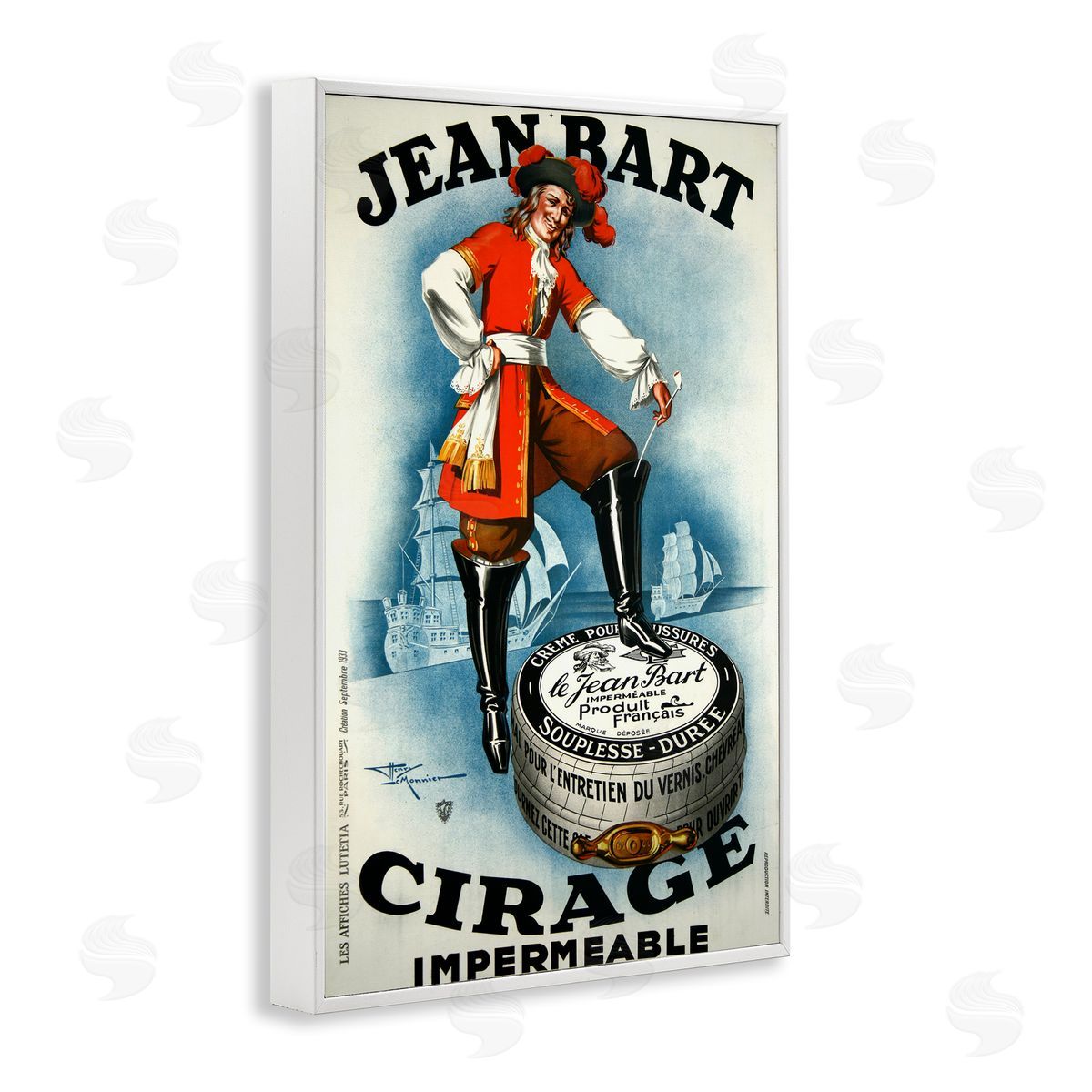 Marcus Jules Antique Shoe Wax Advertisement Canvas Wall Art Print