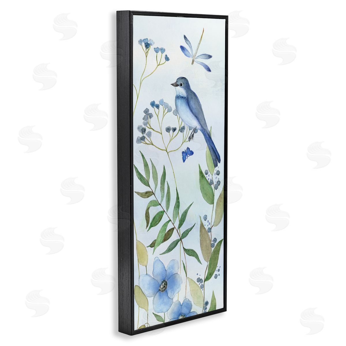 Janet Tava Bluebird and Botanicals Canvas Wall Art Print