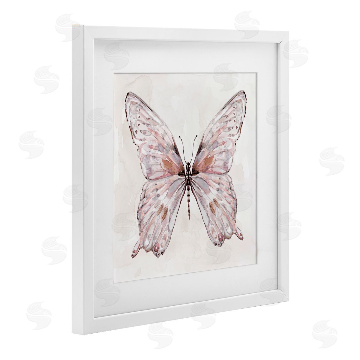 Carol Robinson Faded Blush Butterfly Canvas Wall Art Print