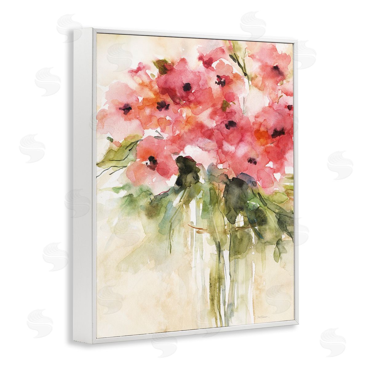 Carol Robinson Flowing Watercolor Style Bouquet Canvas Wall Art Print