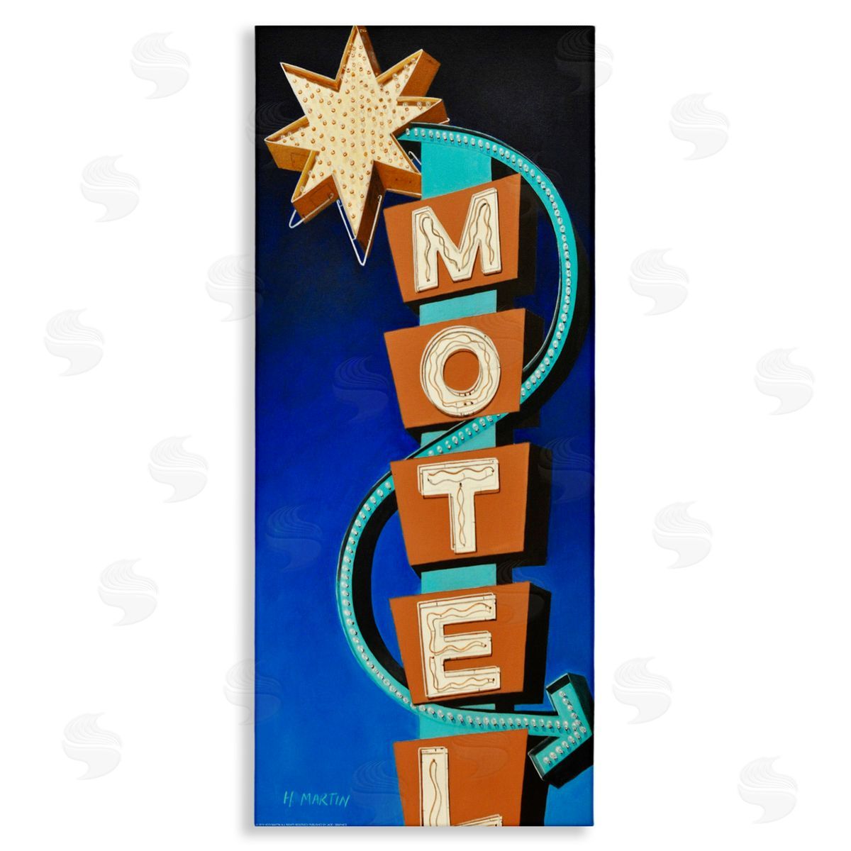 Heidi Martin Retro Hotel Motel Canvas Wall Art Print